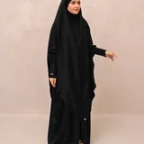 Saqqina Hijab - One Set Abaya Aluna & Khimar Hilya (Abaya Gamis Set Khimar Niqab Haji dan Umrah Bahan Andalusia / Anti Uv) Gamis Muslim Wanita Super Premium Quality thumbnail 3