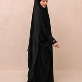 Saqqina Hijab - One Set Abaya Aluna & Khimar Hilya (Abaya Gamis Set Khimar Niqab Haji dan Umrah Bahan Andalusia / Anti Uv) Gamis Muslim Wanita Super Premium Quality thumbnail 2