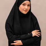 Saqqina Hijab - Khimar Hilya ( Jilbab Syari Khimar Haji dan Umrah Bahan Cordoba / Airflow Super Premium) - Anti Uv thumbnail 1