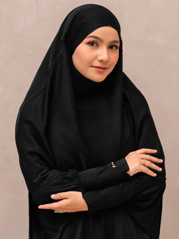 Saqqina Hijab - Aluna Abaya (Abaya Dress Haji dan Umrah) Muslim Gamis Wanita Outer (Bahan Bonanza Super Premium / Anti Uv) - Abaya Saqqina Hijab