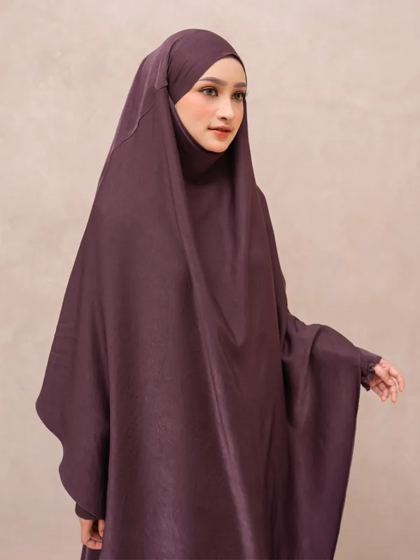 Saqqina Hijab - Aluna Abaya (Abaya Dress Haji dan Umrah) Muslim Gamis Wanita Outer (Bahan Bonanza Super Premium / Anti Uv) - Abaya Saqqina Hijab