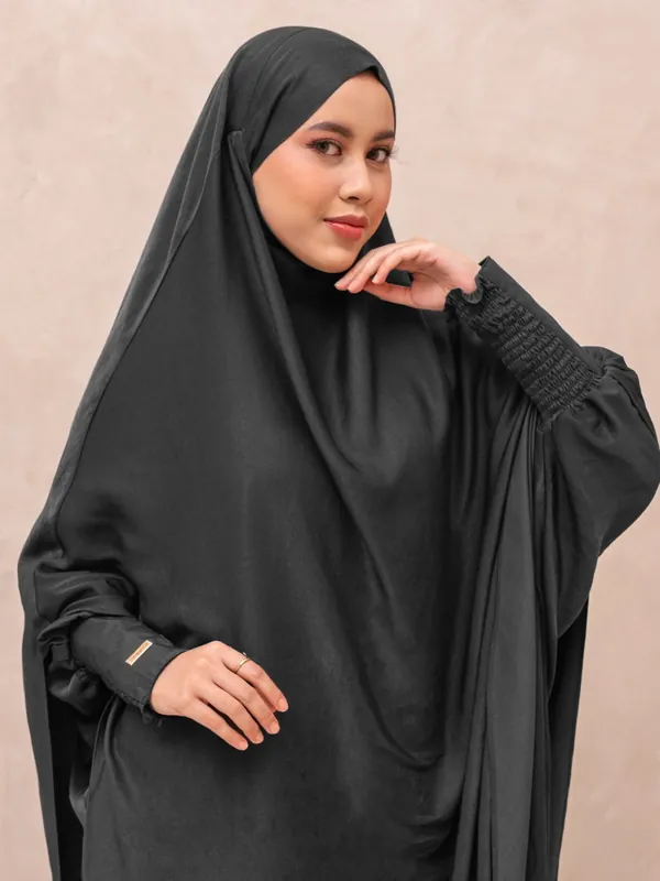 Saqqina Hijab - Aluna Abaya (Abaya Dress Haji dan Umrah) Muslim Gamis Wanita Outer (Bahan Bonanza Super Premium / Anti Uv) - Abaya Saqqina Hijab