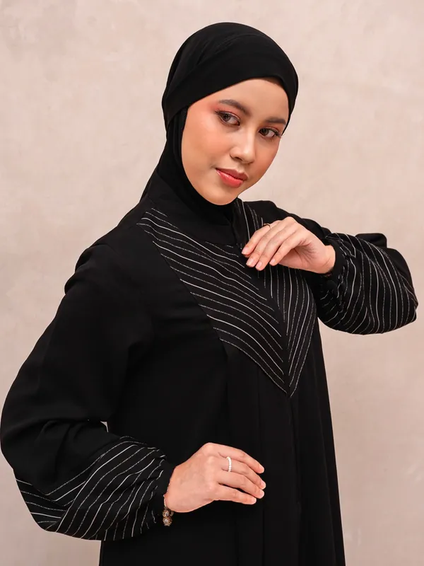Saqqina Hijab - Rania Abaya (Abaya Dress Haji dan Umrah) Muslim Gamis Wanita Outer (Bahan Bonanza Super Premium / Anti Uv) - Abaya Saqqina Hijab