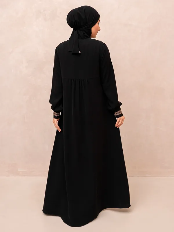 Saqqina Hijab - Zamira Abaya (Abaya Dress Haji dan Umrah) Muslim Gamis Wanita Outer (Bahan Bonanza Super Premium / Anti Uv) - Abaya Saqqina Hijab