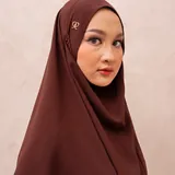 Saqqina Hijab - Elvara French Khimar ( Jilbab Syari Khimar Haji dan Umrah Bahan Cordoba / Airflow Super Premium) - Anti Uv thumbnail 8