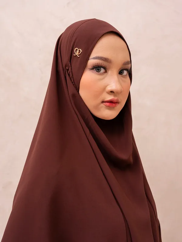 Saqqina Hijab - Elvara French Khimar ( Jilbab Syari Khimar Haji dan Umrah Bahan Cordoba / Airflow Super Premium) - Anti Uv - Khimar Saqqina Hijab