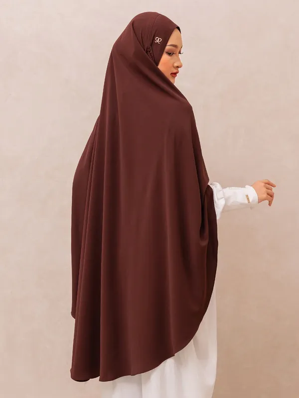 Saqqina Hijab - Elvara French Khimar ( Jilbab Syari Khimar Haji dan Umrah Bahan Cordoba / Airflow Super Premium) - Anti Uv - Khimar Saqqina Hijab