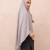 Saqqina Hijab - Elvara French Khimar ( Jilbab Syari Khimar Haji dan Umrah Bahan Cordoba / Airflow Super Premium) - Anti Uv thumbnail 4