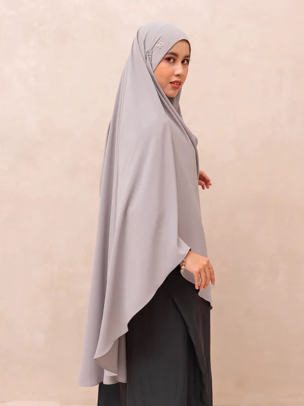 Saqqina Hijab - Elvara French Khimar ( Jilbab Syari Khimar Haji dan Umrah Bahan Cordoba / Airflow Super Premium) - Anti Uv - Khimar Saqqina Hijab