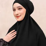 Saqqina Hijab - Khayra French Khimar ( Jilbab Syari Khimar Haji dan Umrah Bahan Bonanza  / Airflow Super Premium) - Anti Uv thumbnail 2