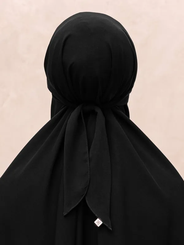 Saqqina Hijab - Khayra French Khimar ( Jilbab Syari Khimar Haji dan Umrah Bahan Bonanza  / Airflow Super Premium) - Anti Uv - Khimar Saqqina Hijab