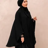 Saqqina Hijab - Nayara French Khimar ( Jilbab Syari Khimar Haji dan Umrah Bahan Bonanza  / Airflow Super Premium) - Anti Uv thumbnail 1