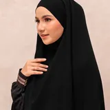 Saqqina Hijab - Nayara French Khimar ( Jilbab Syari Khimar Haji dan Umrah Bahan Bonanza  / Airflow Super Premium) - Anti Uv thumbnail 4