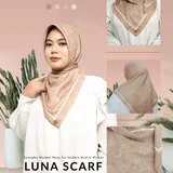 Saqqina Hijab - Hijab Segi Empat Luna - Macchiato ML (Square Scarf Motif Premium Lasercut) thumbnail 1